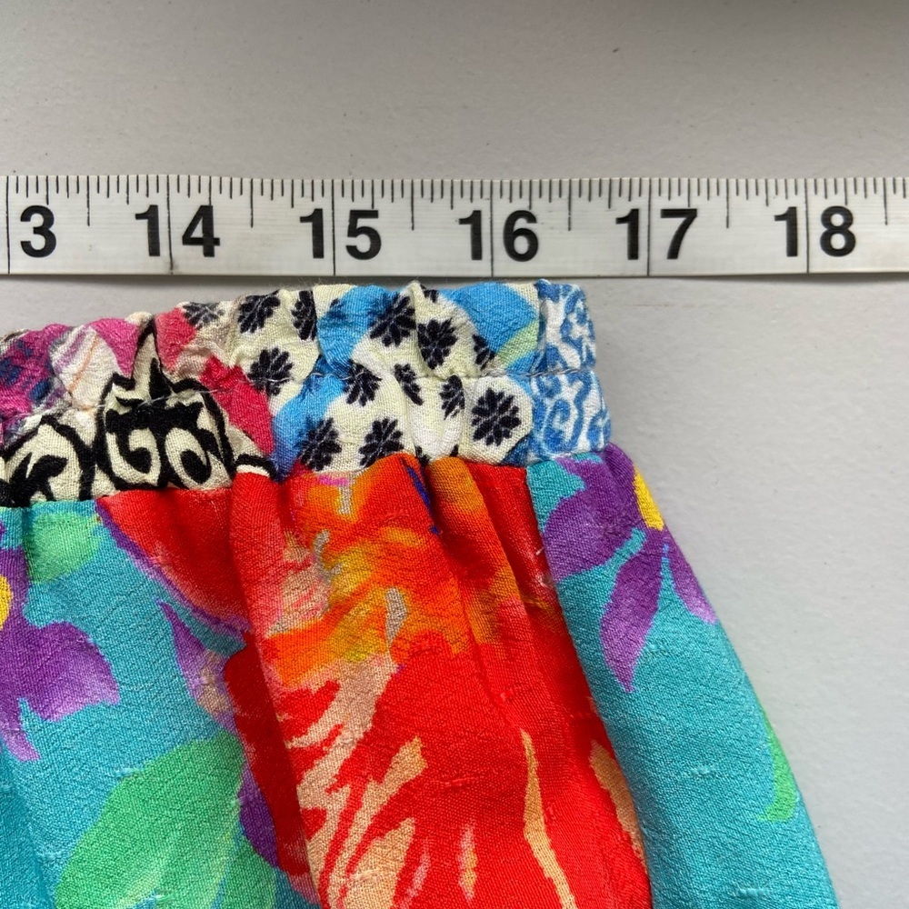 John Mark Patchwork Broomstick Maxi Skirt XL Multicolored Gypsy Festival Hippie - Picture 6 of 9